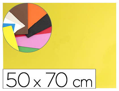 Goma EVA Liderpapel 50x70cm. 60g/m² espesor 1,5mm. amarillo